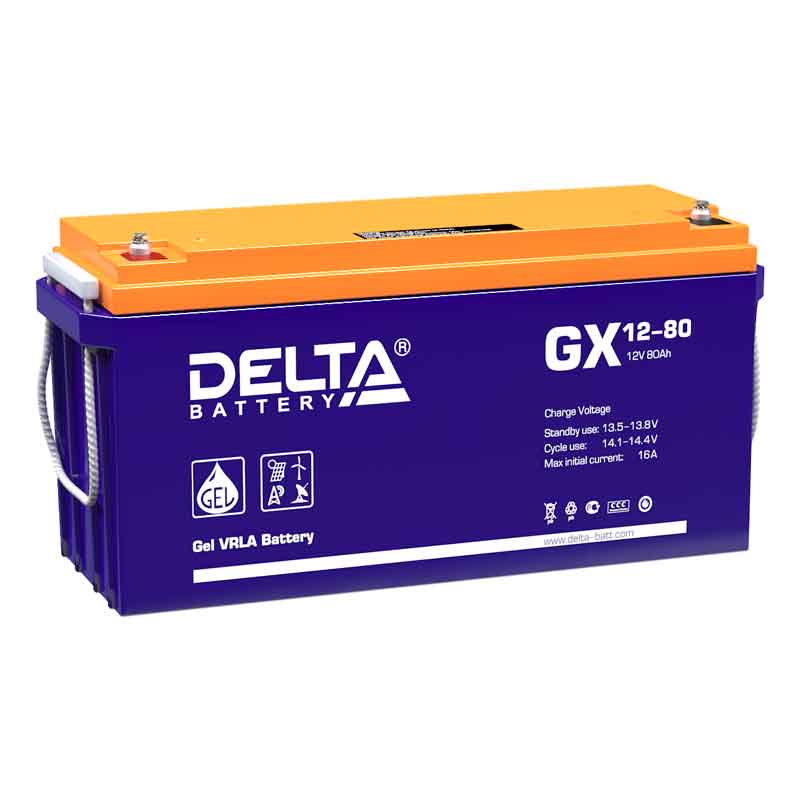 Аккумулятор Delta GX 12-80 (12V / 80Ah)
