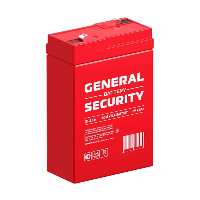 Аккумулятор General Security GS 2.8-6 (6V / 2.8Ah)