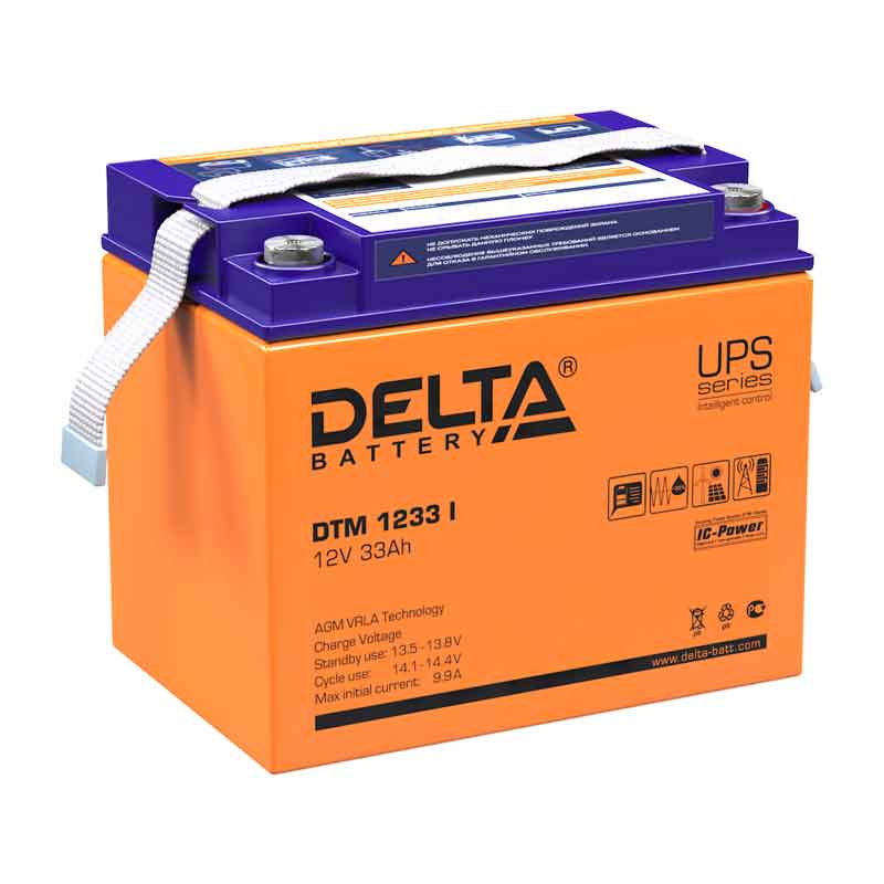 Аккумулятор Delta DTM 1233 I (12V / 33Ah)