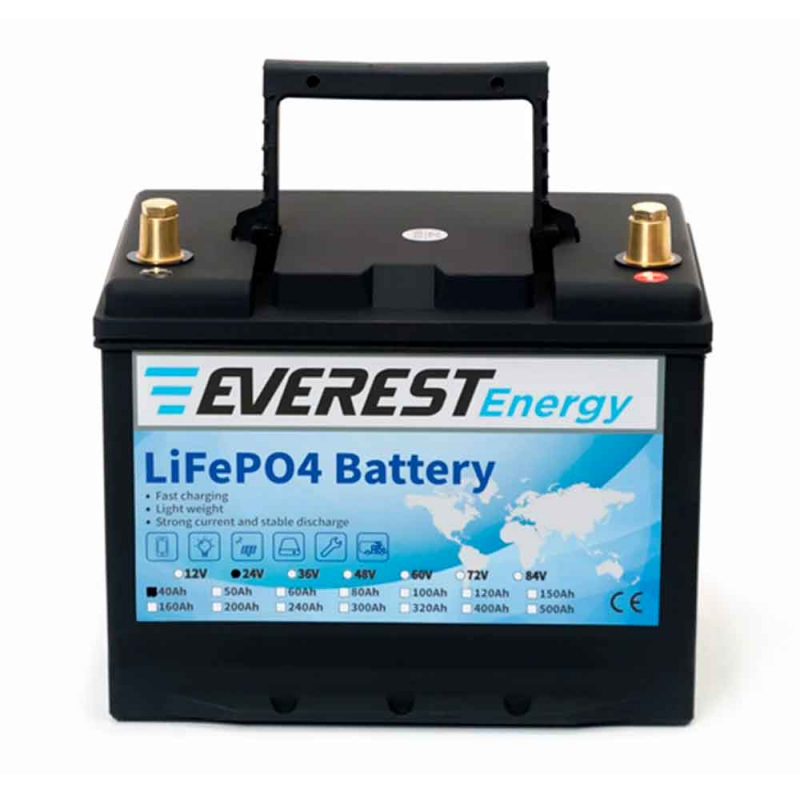 Аккумулятор тяговый Everest LFP-24V40Аh (24V / 40Ah C5) Li-Ion (LiFePo4)