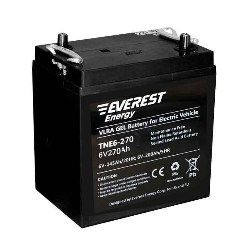Аккумулятор тяговый Everest TNE 6-270 (6V / 235Ah C5) GEL