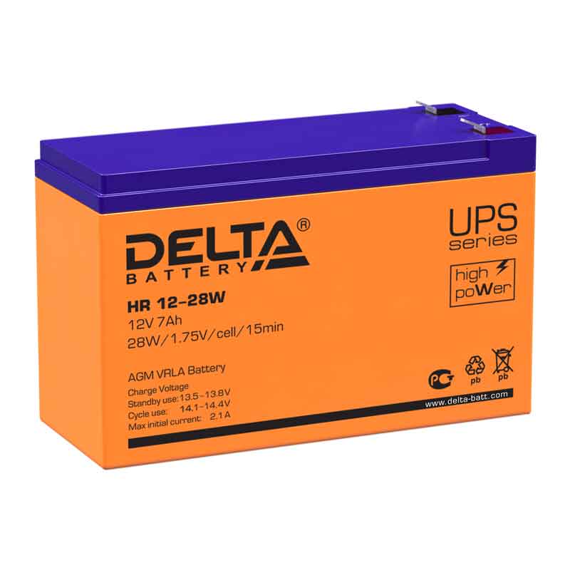 Аккумулятор Delta HR 12-28W (12V / 7Ah)