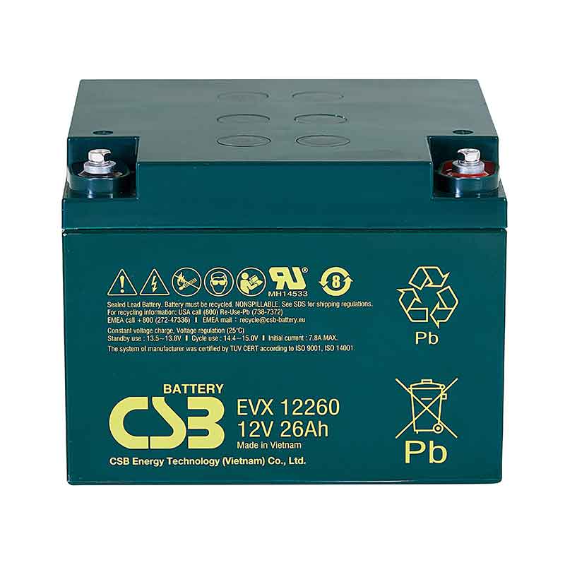 Аккумулятор CSB EVX 12260 (12V / 26Ah)