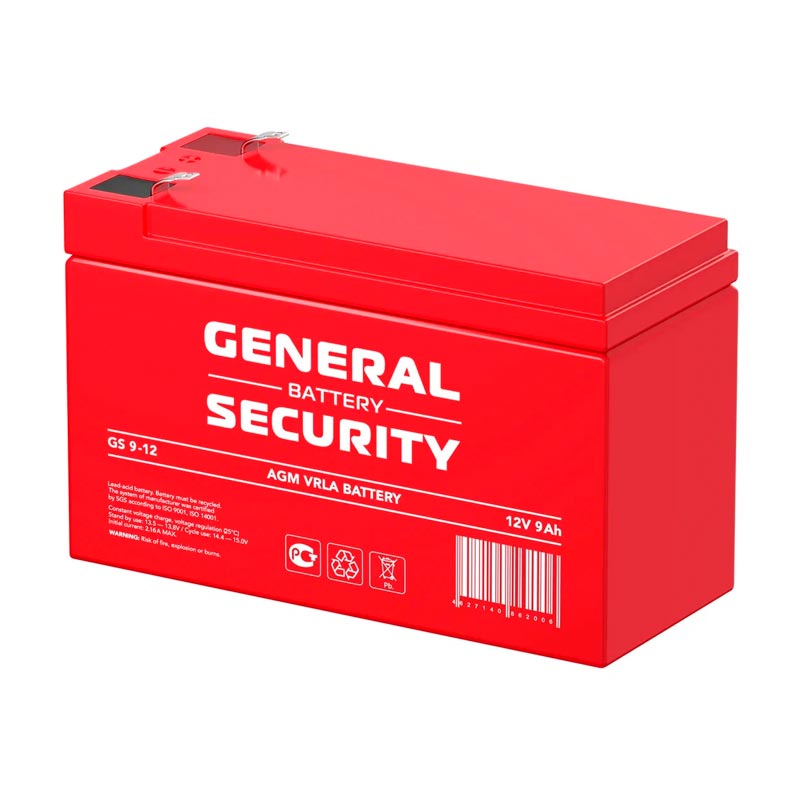 Аккумулятор General Security GS 9-12 (12V / 9Ah)