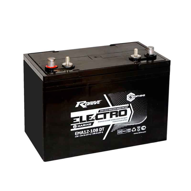 Аккумулятор тяговый RDrive ELECTRO MARINE EMA12-108 DT (12V / Ah C5) AGM