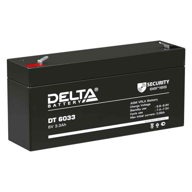 Аккумулятор Delta DT 6033 (125) (6V / 3.3Ah)