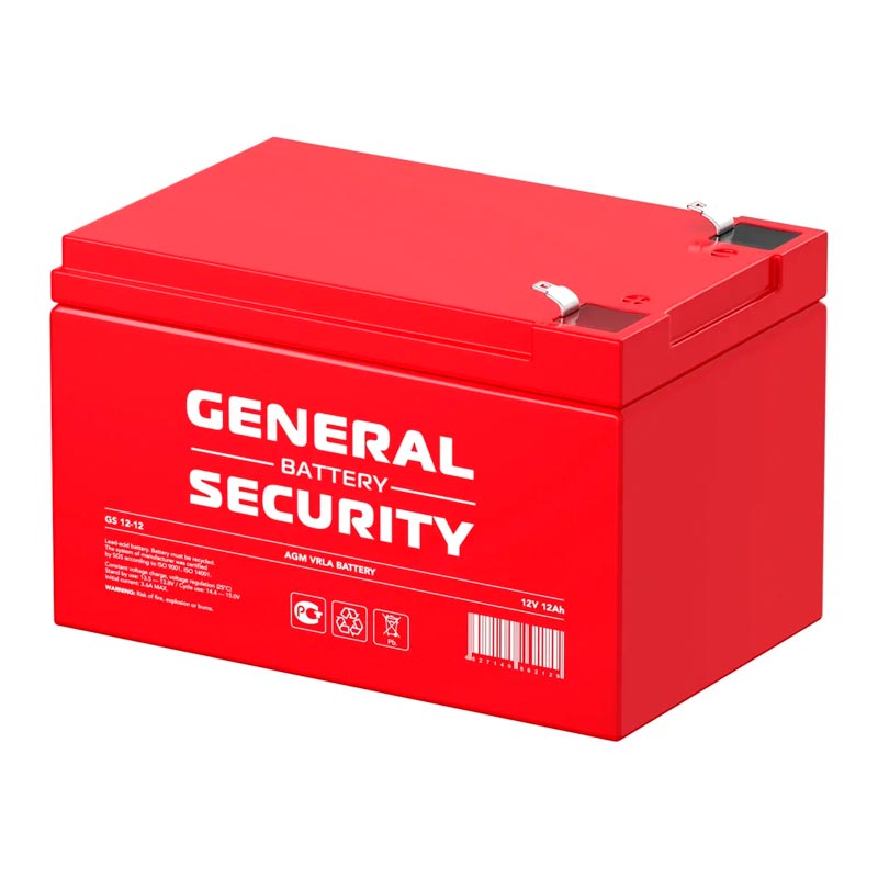 Аккумулятор General Security GS 12-12L (12V / 12Ah)