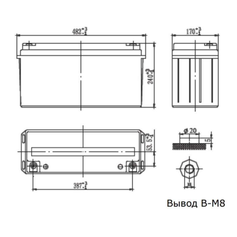 Аккумулятор Ventura HRL 12680W (12V / 170Ah)