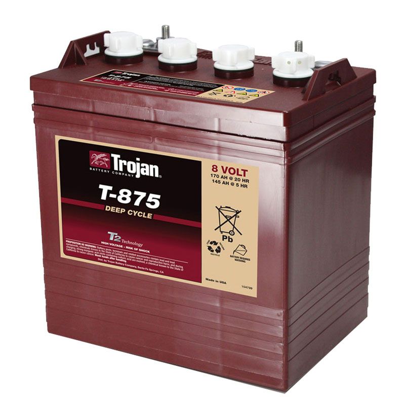 Аккумулятор тяговый Trojan T-875 (8V /145Ah)