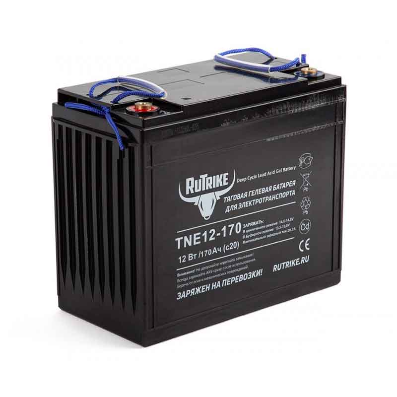 Аккумулятор тяговый RuTrike TNE 12-170 (12V / Ah C5) GEL