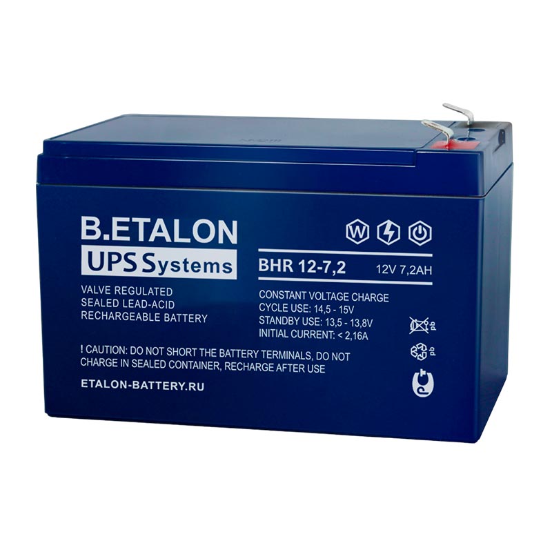 Аккумулятор B.ETALON BHR 12-7.2 (12V / 7.2Ah)