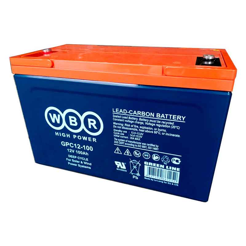 Аккумулятор тяговый WBR GPC 12-100 (12V / Ah C5) AGM