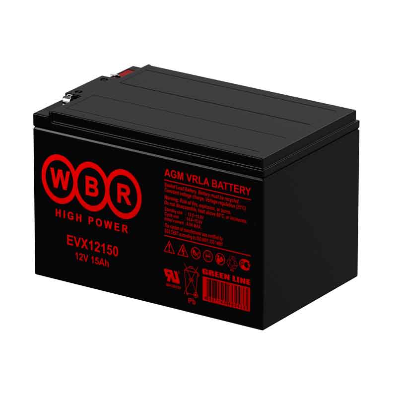 Аккумулятор WBR EVX12150S тяговый 12V 15Ah
