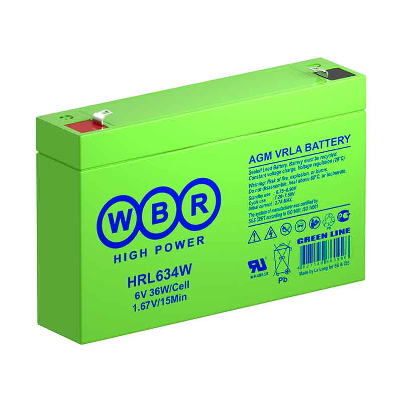 Аккумулятор WBR HRL634W F2 (6V / 9Ah)