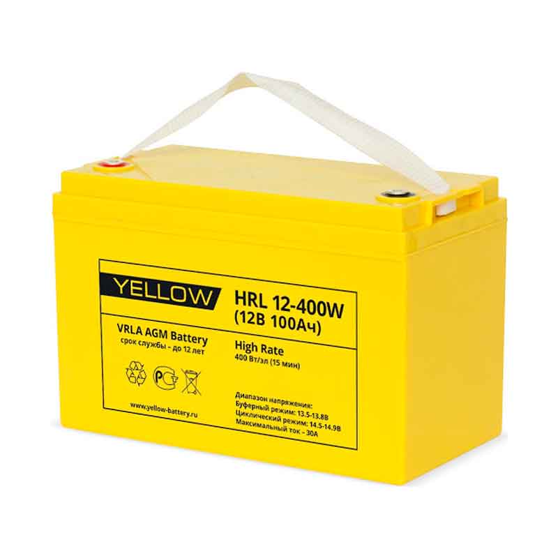 Аккумулятор YELLOW HRL 12-400W (12V / 100Ah)