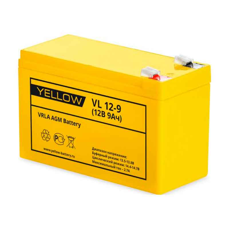 Аккумулятор Yellow VL 12-9 (12V / 9Ah)