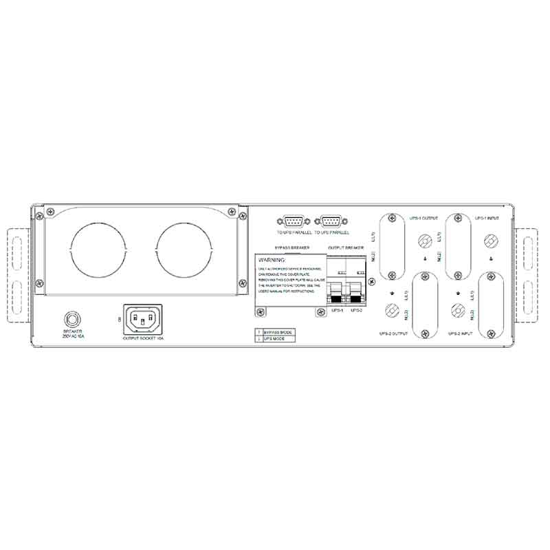 Модуль внешнего ручного байпаса для Delta New RT 5-10kVA MBB(PARALLEL) с функцией параллельной работы (PDB1512A511035)