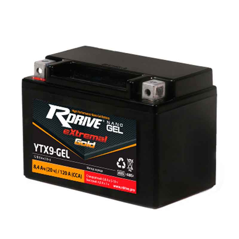 Аккумулятор RDRIVE EXTREMAL GOLD YTX9-GEL (12V / 8Ah)