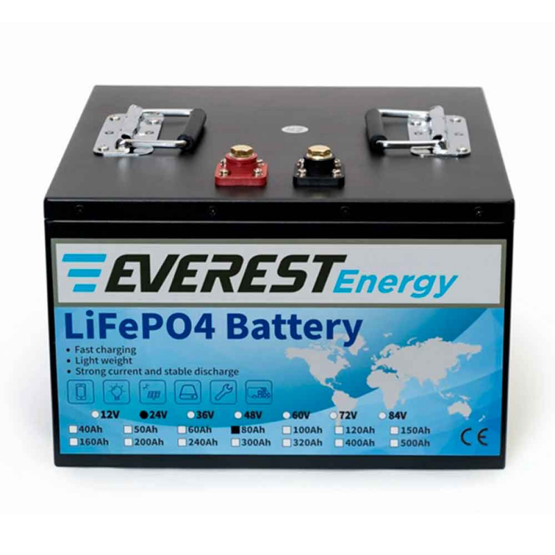 Аккумулятор тяговый Everest LFP-24V80Аh (24V / 80Ah C5) Li-Ion (LiFePo4)