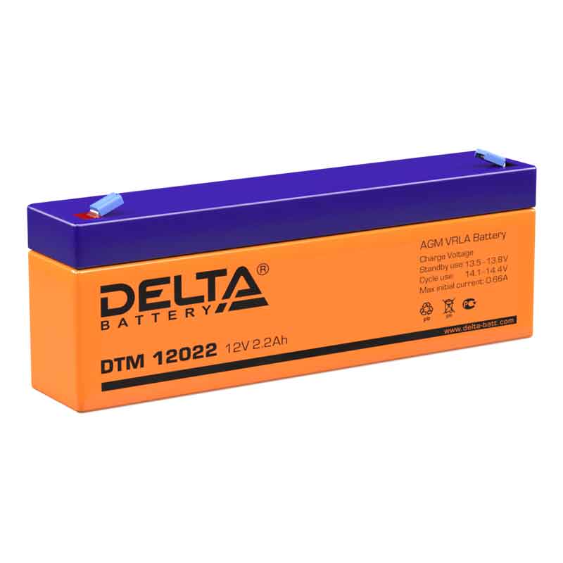 Аккумулятор Delta DTM 12022 (12V / 2.2Ah)