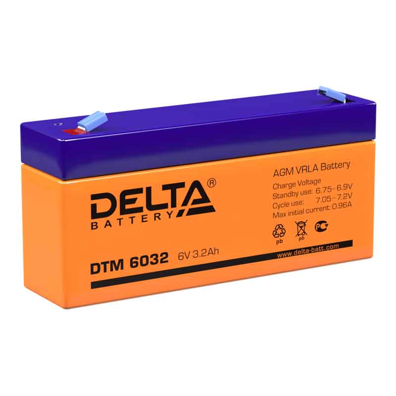 Аккумулятор Delta DTM 6032 (6V / 3.2Ah)