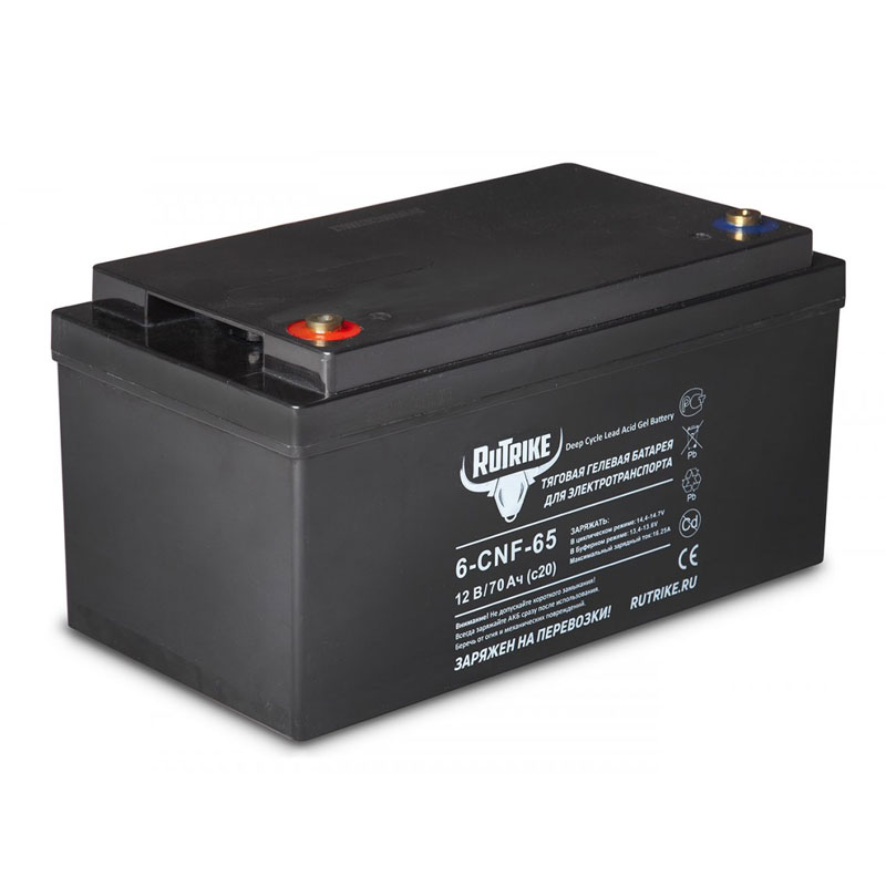Аккумулятор тяговый RuTrike 6-CNF-65 (12V / Ah C5) GEL