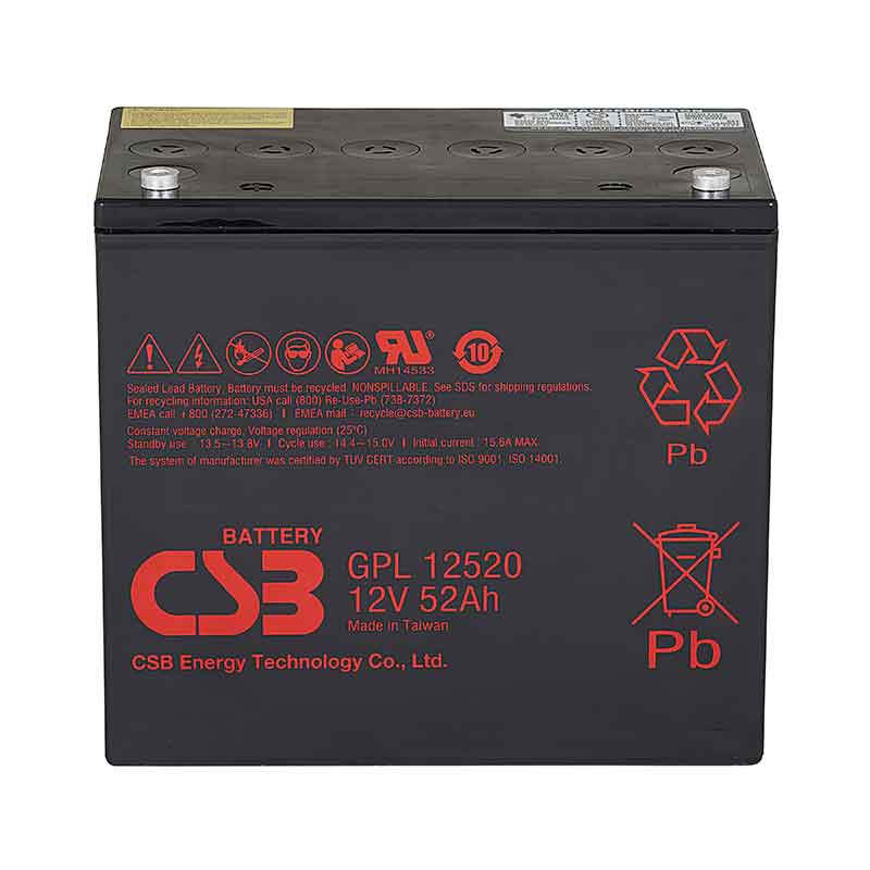 Аккумулятор CSB GPL 12520 (12V / 52Ah)