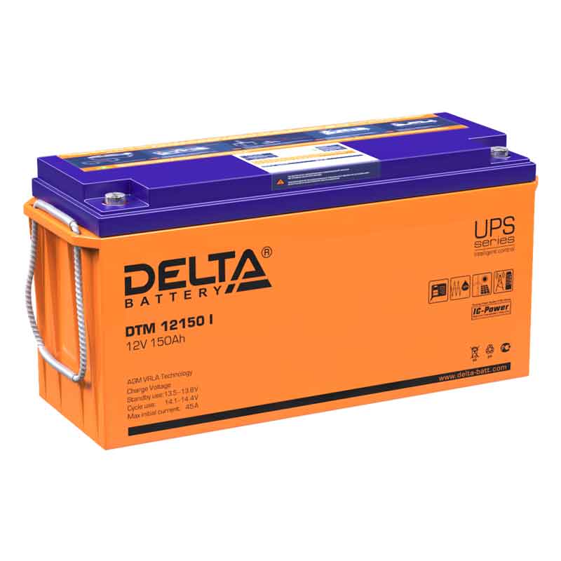 Аккумулятор Delta DTM 12150 I (12V / 150Ah)
