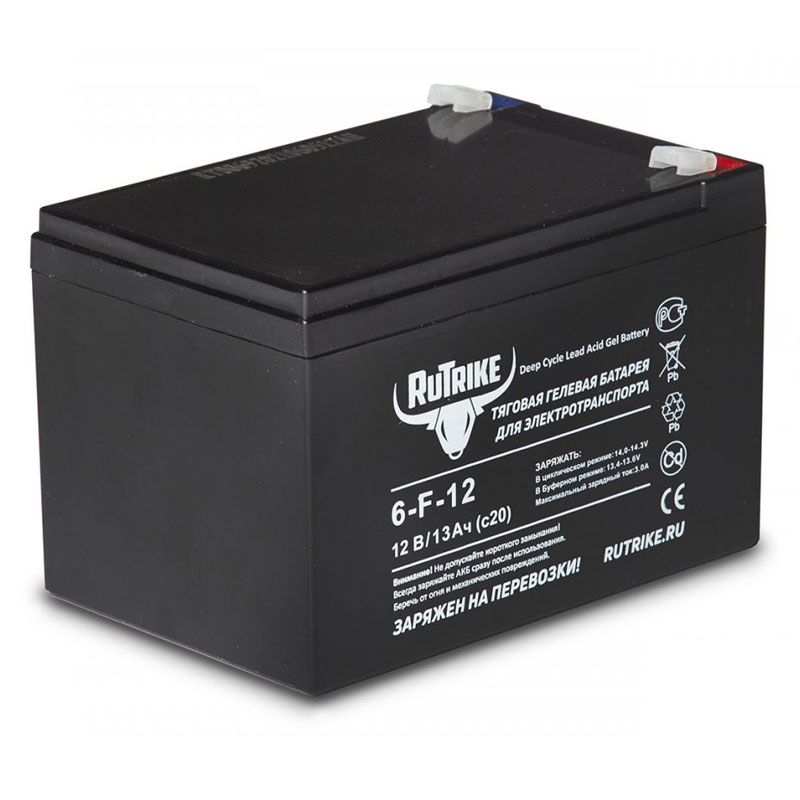 Аккумулятор тяговый RuTrike 6-F-12 (12V / Ah C5) GEL