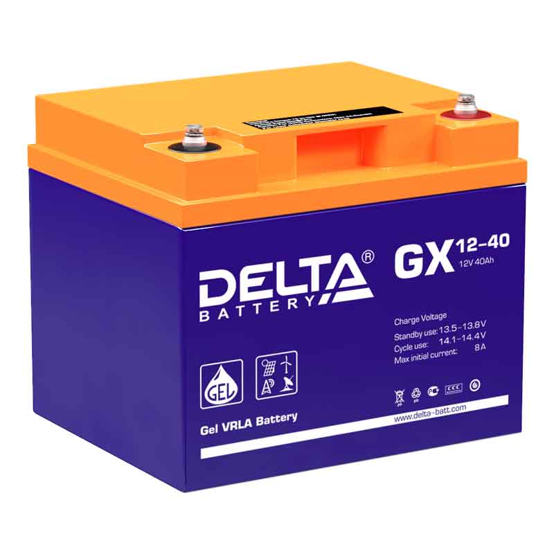 Аккумулятор Delta GX 12-40 (12V / 40Ah)