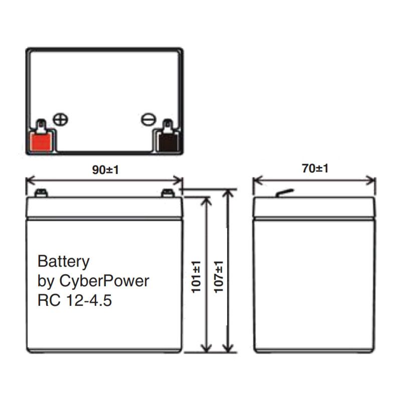 Аккумулятор CyberPower RC12-4.5 (12V / 4.5Ah)