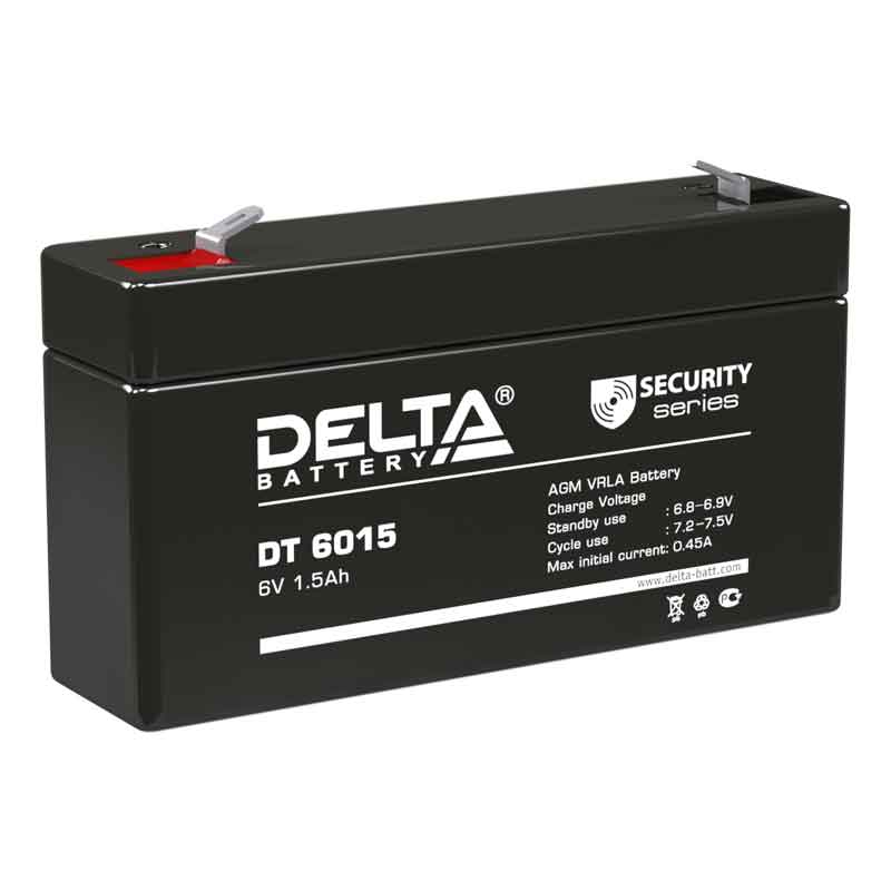 Аккумулятор Delta DT 6015 (6V / 1.5Ah)