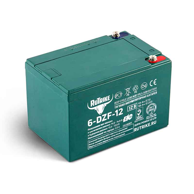 Аккумулятор тяговый RuTrike 6-DZF-12 (12V / 14.5Ah C5) GEL