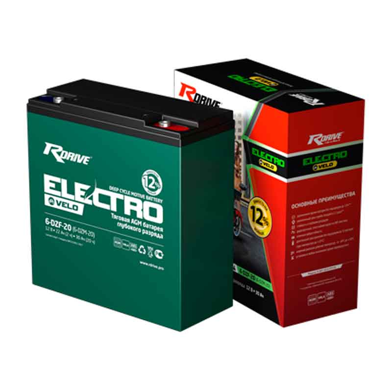 Аккумулятор тяговый RDrive 6-DZF-20 (6-DZM-20) (12V / Ah C5) GEL