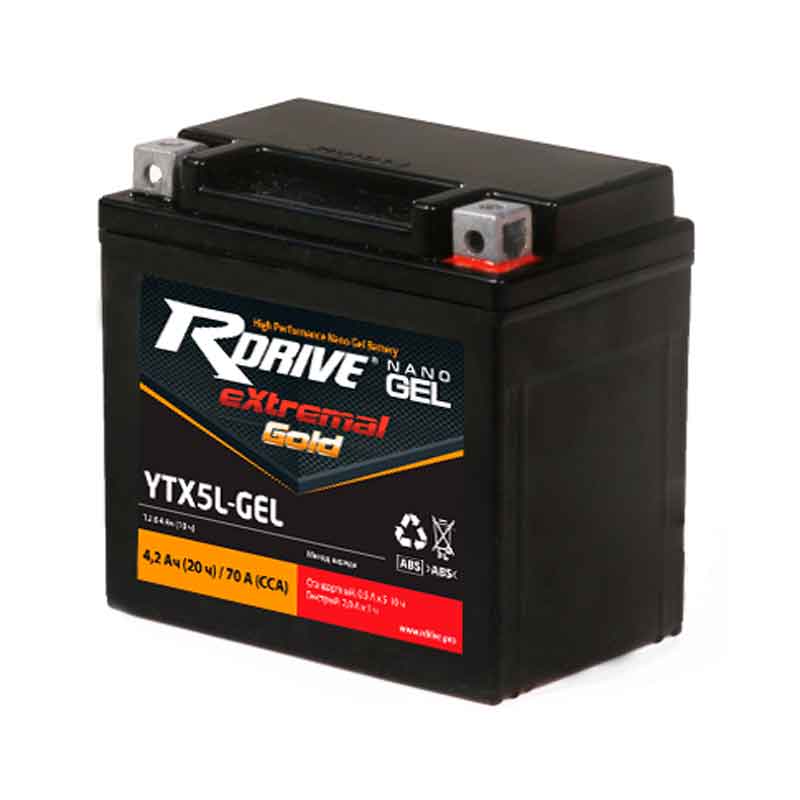 Аккумулятор RDRIVE EXTREMAL GOLD YTX5L-GEL (12V / 4Ah)