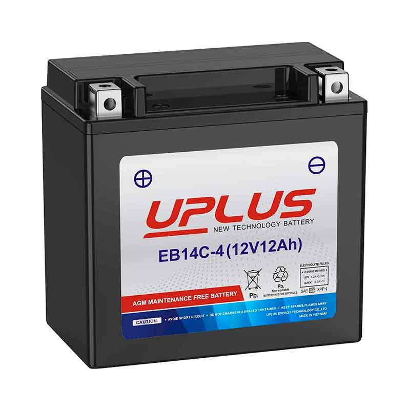 Мото аккумулятор UPLUS EB14C-4 (12V 12Ah) (YTX14-BS YTX14H-BS YTX14)