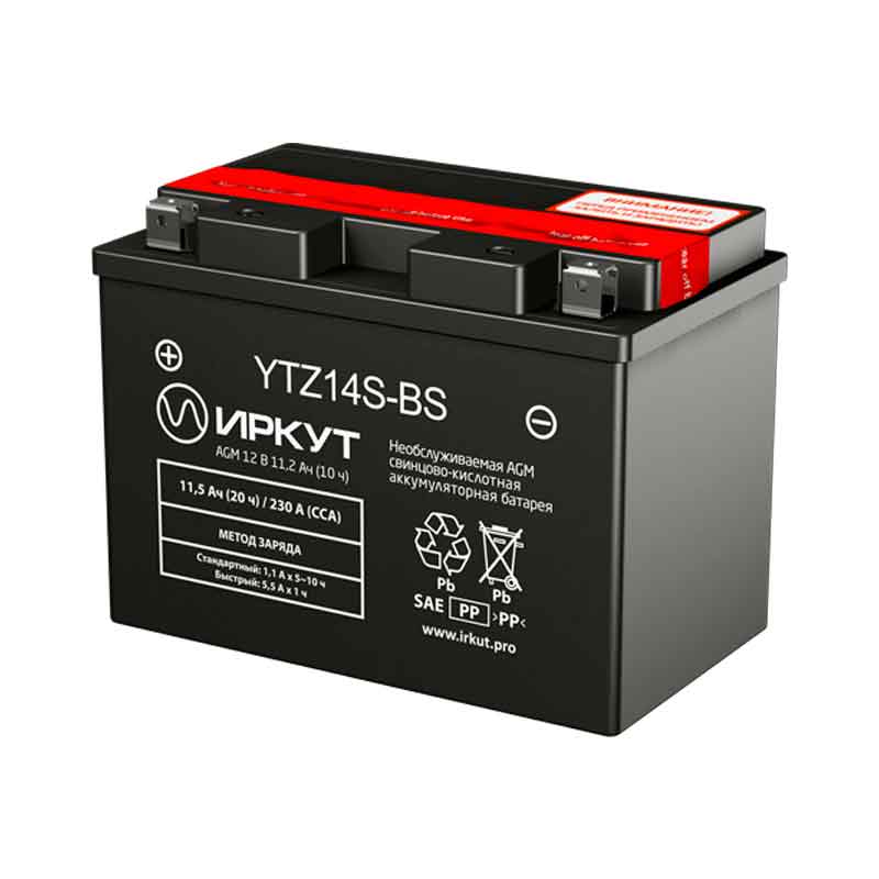 Аккумулятор Иркут YTZ14S-BS (12V / 11.2Ah)