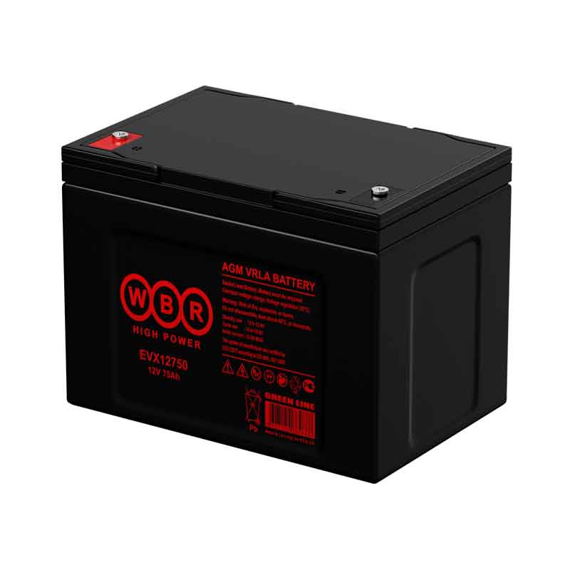 Аккумулятор WBR EVX12750S тяговый 12V 75Ah