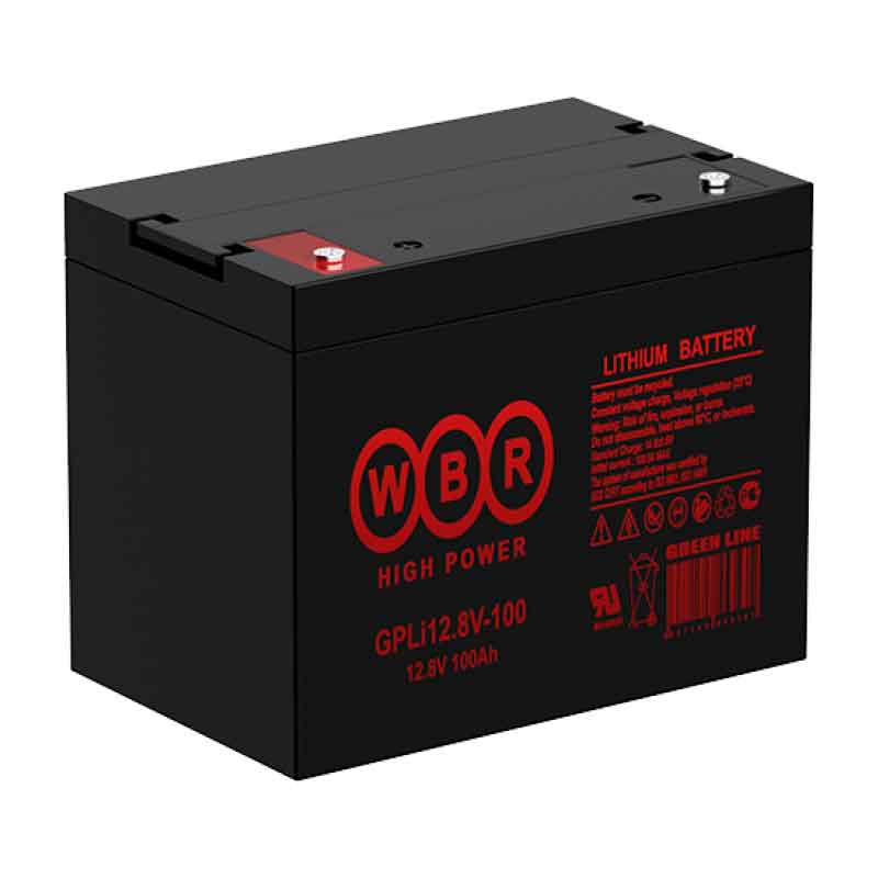 Аккумулятор тяговый WBR GPLi12.8-100 (12V / 100Ah C5) Li-Ion (LiFePo4)