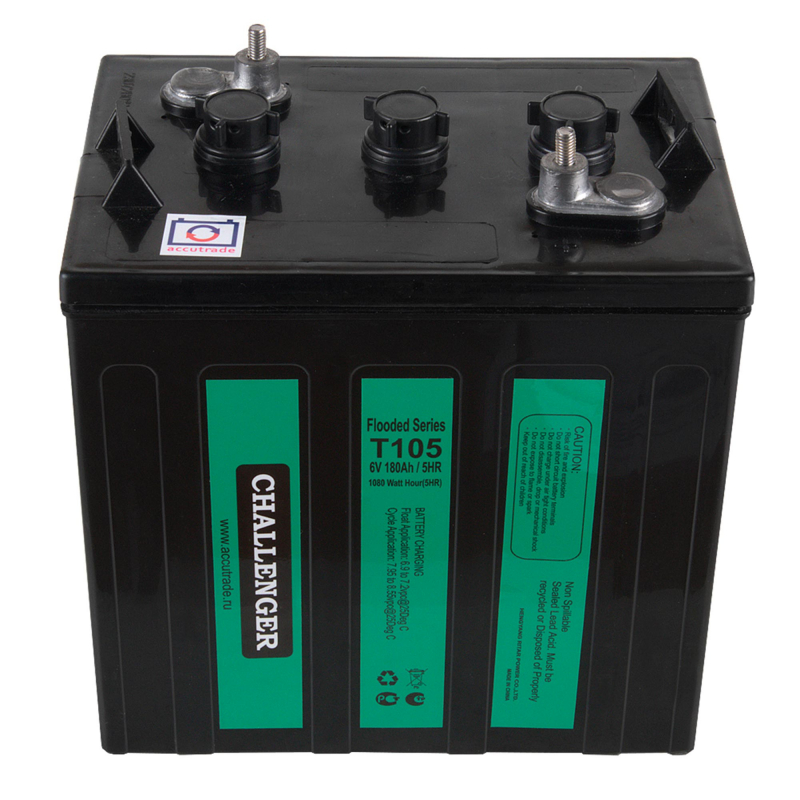 Аккумулятор тяговый Challenger T-105 (6V / 180Ah C5) WET