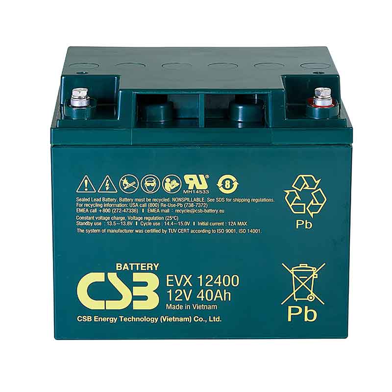 Аккумулятор CSB EVX 12400 (12V / 40Ah)