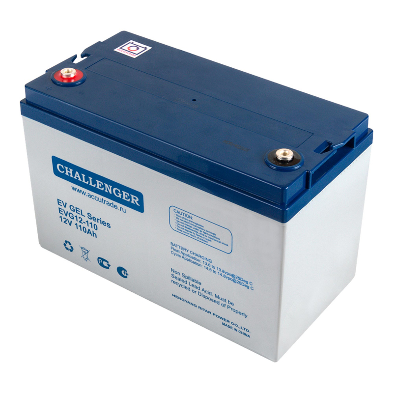 Аккумулятор тяговый Challenger EVG12-110 (12V / 105Ah C5) GEL