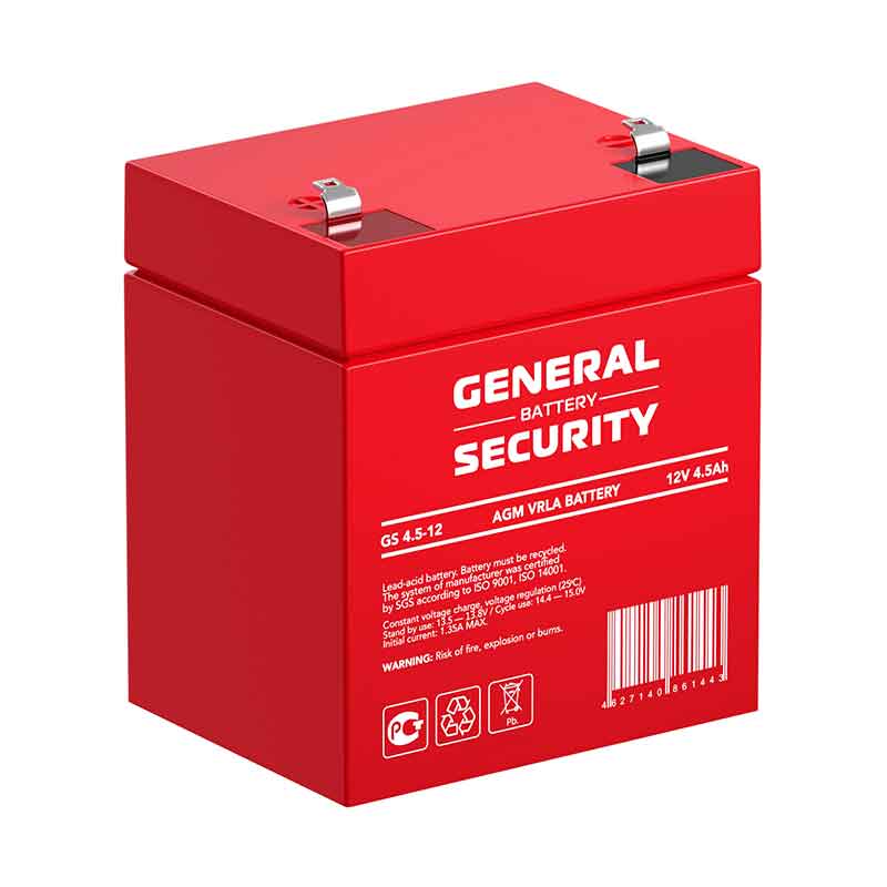 Аккумулятор General Security GS 4.5-12 (12V / 4.5Ah)