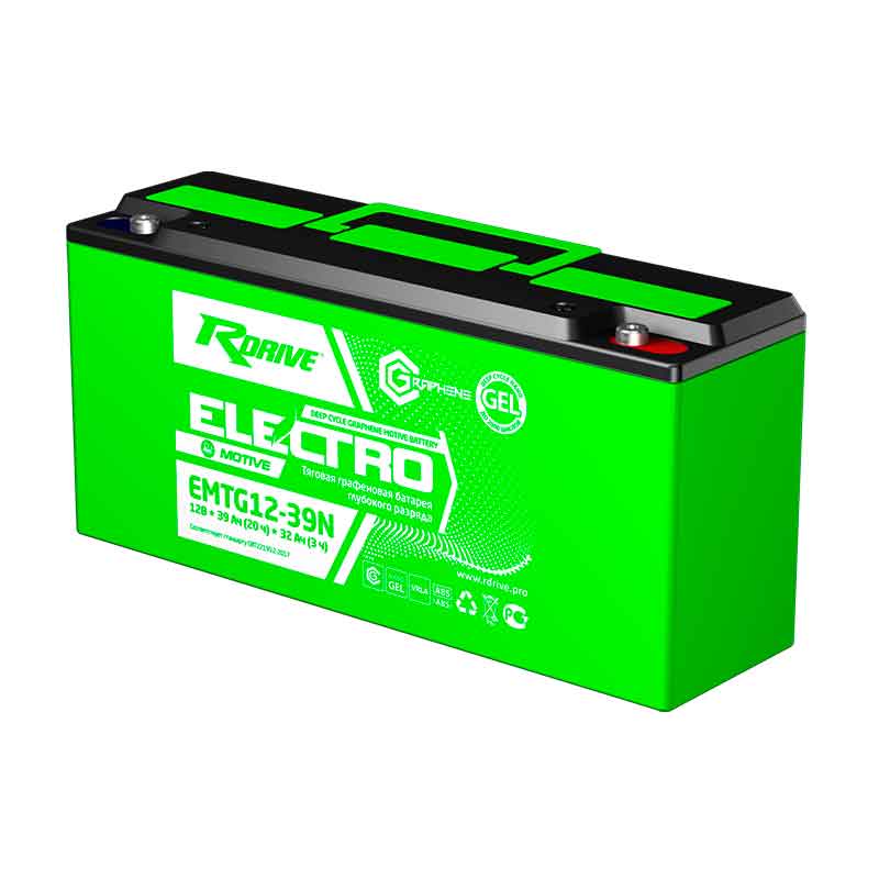 Аккумулятор тяговый RDrive EMTG12-39N (12V / Ah C5) GEL