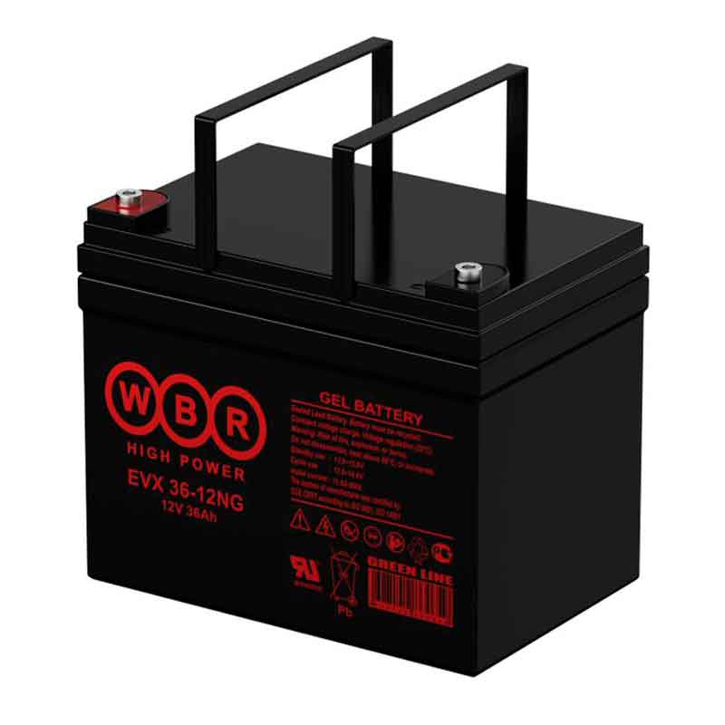 Аккумулятор тяговый WBR EVX36-12G (12V / 30.6Ah C5) GEL