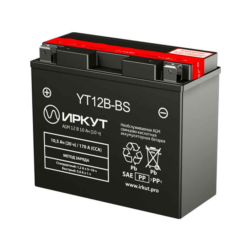 Аккумулятор Иркут YT12B-BS (12V / 10Ah)